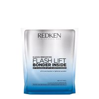 Product  container  of  Redken  Flash  Lift  Bonder  Inside  Lightener  Powder  by  Redken,  a  powder  indicated  for  lightening  and  protecting  hair.