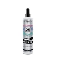 Spray  of  Redken  One  United  All-in-One  Treatment  by  Redken,  a  hair  spray  indicated  for  nourishing,  detangling  and  protecting  hair.