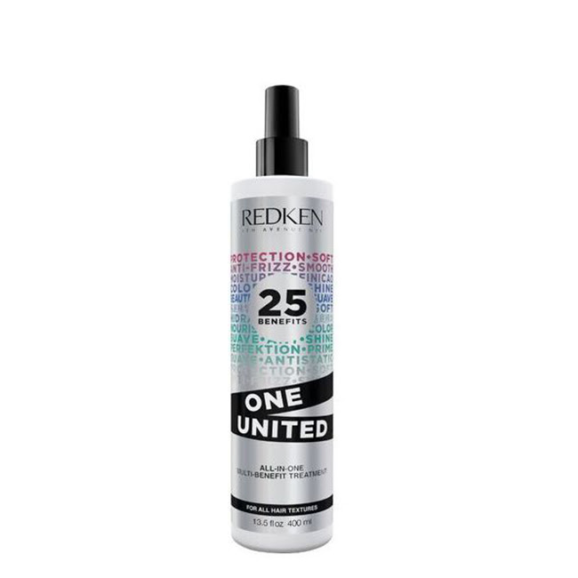 RedkenOneUnitedAll-in-OneTreatment400ml Spray of Redken One United All-in-One Treatment by Redken, a hair spray indicated for nourishing, detangling and protecting hair.