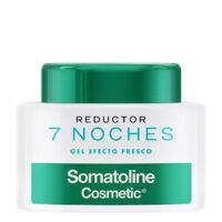 Product  container  of  Somatoline  Cosmetic  7  Nights  Intensive  Slimming  Gel  by  Somatoline,  a  gel  indicated  for  localized  fat.