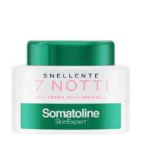 Product  container  of  Somatoline  Cosmetic  7  Nights  Slimming  Gel  Cream  by  Somatoline,  a  gel-cream  indicated  for  sensitive  skin.