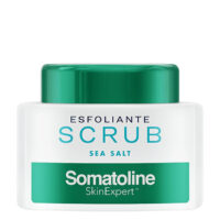Jar  of  Somatoline  Cosmetic  Sea  Salt  Scrub  by  Somatoline,  an  exfoliating  scrub  indicated  for  purifying  and  soothing  body  skin.