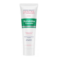 Jar  of  Somatoline  Cosmetic  Slimming  Cream  Tummy  and  Hips  Express  by  Somatoline,  a  cream  indicated  for  localized  fat  reduction.