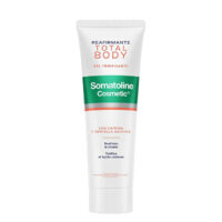 Product  container  of  Somatoline  Cosmetic  Total  Body  Firming  Gel  by  Somatoline,  a  gel  indicated  for  toning  skin  tissues.
