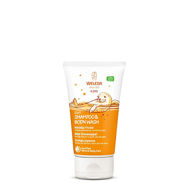 WeledaKids2in1ShampooandBodyWashFruityOrange150ml Weleda Kids 2 in 1 Shampoo and Body Wash Fruity Orange 150ml