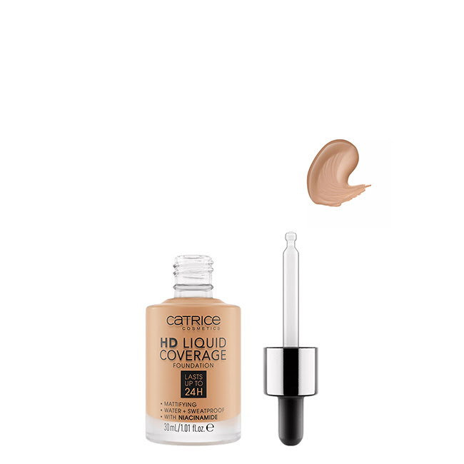 CatriceHDLiquidCoverageFoundationColor046CamelBeige30ml Catrice HD Liquid Coverage Base Tono 046 Camel Beige 30ml - Image 1