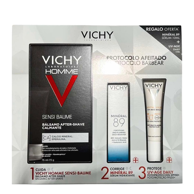 Vichy Homme Coffret Sensi Baume Vichy Homme Sensi Baume Anti-Aging Gift Set - Image 1