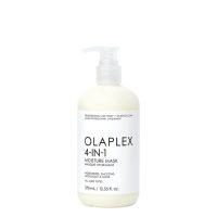 Jar  of  Olaplex  4  in  1  Moisture  Mask  by  Olaplex,  a  concentrated  mask  indicated  for  moisturizing  and  repairing  damaged  hair.