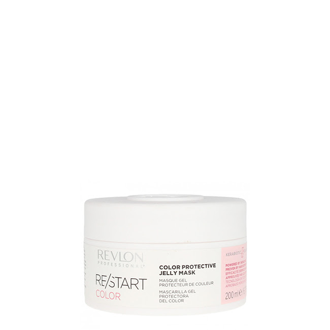 RevlonRe-StartColorProtectiveJellyMask200ml Jar of Revlon Re-Start Color Protective Jelly Mask by Revlon, a gel mask indicated for protecting colored hair from oxidation.