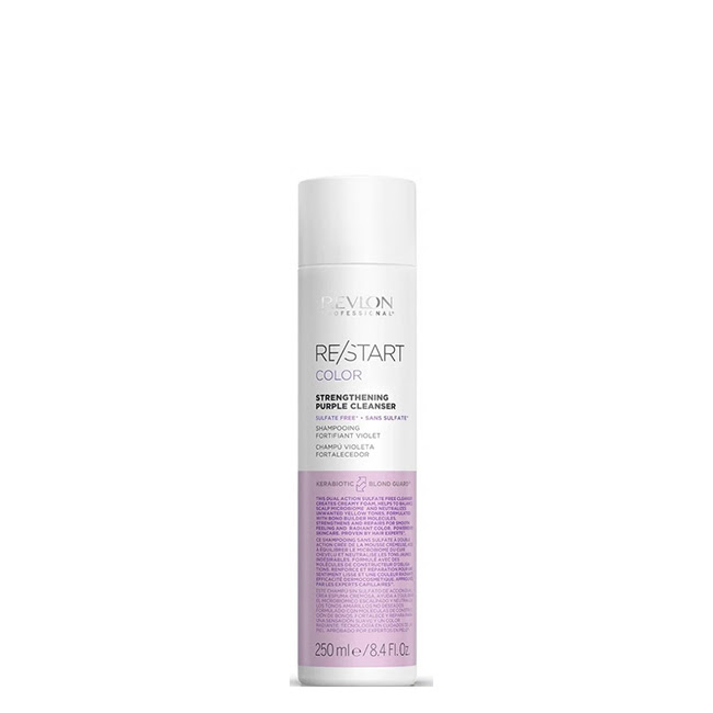 RevlonRe-StartColorStrengtheningPurpleCleanser250ml Revlon Re-Start Color Purple Shampoo Protetor de Cor 250ml - Image 1