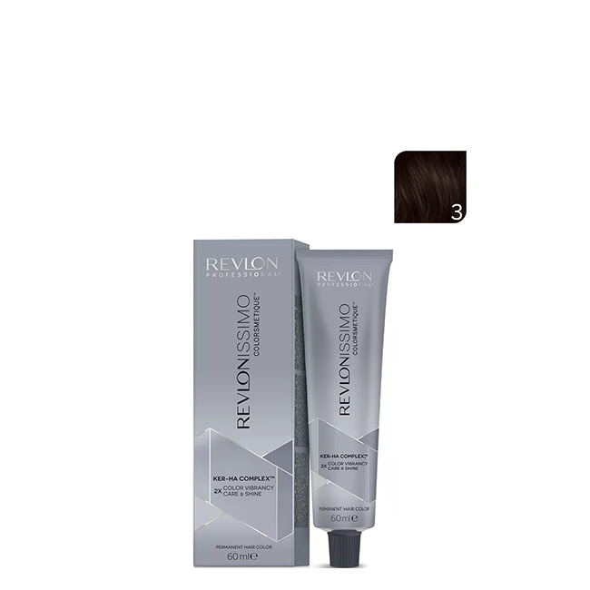 RevlonRevlonissimoColorsmetiqueColor3DarkBrown60ml Revlon Revlonissimo Colorsmetique Coloração 3 Castanho Escuro 60ml - Image 1