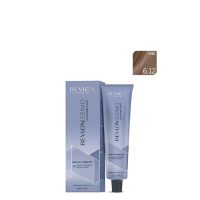 Product  container  of  Revlonissimo  Colorsmetique  Color  6,12  Dark  Ash  Iridescent  Blonde  by  Revlon,  a  hair  color  for  white  hair  coverage.