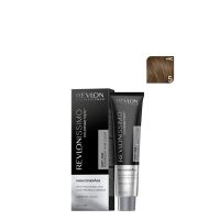 Product  container  of  Revlonissimo  Colorsmetique  High  Coverage  Color  5  Light  Brown  by  Revlon,  a  creamy  hair  color  for  anti  aging  care.