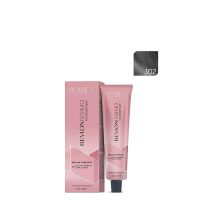 Product  container  of  Revlonissimo  Colorsmetique  Mixers  by  Revlon,  a  creamy  hair  color  indicated  for  customizable  hair  coloring.