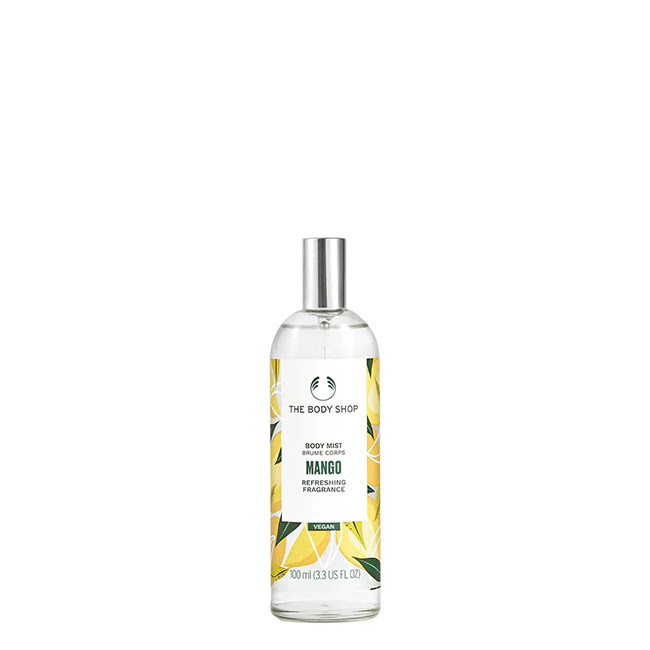 TheBodyShopMangoBodyMist100ml Spray of The Body Shop Mango Body Mist by The Body Shop, a body mist indicated for immediately hydrating and refreshing skin.