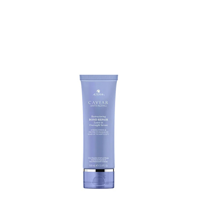 AlternaCaviarAnti-AgingRestructuringBondRepairOvernightSerum100ml Bottle of Alterna Caviar Anti-Aging Restructuring Bond Repair Overnight Serum by Alterna, a serum indicated for repairing damaged hair.