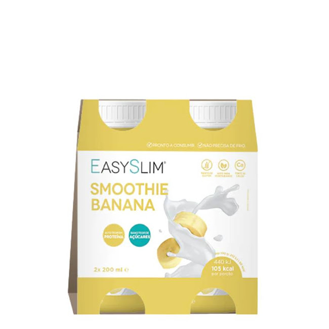 EasyslimBananaSmoothie2x200ml Easyslim Smoothie Sabor Plátano 2x200ml - Image 1