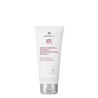 Bottle  of  KPL  Exfoliating  &  Purifying  Shampoo  by  KPL,  a  shampoo  indicated  for  eliminating  and  preventing  dry  dandruff.