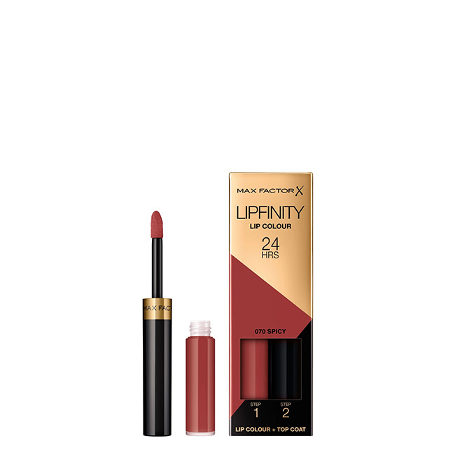 MaxFactorLipfinityClassicLiquidLipstickColor070Spicy2ml Max Factor Lipfinity Classic Lábio Líquido Color 070 Spicy 2ml - Image 1