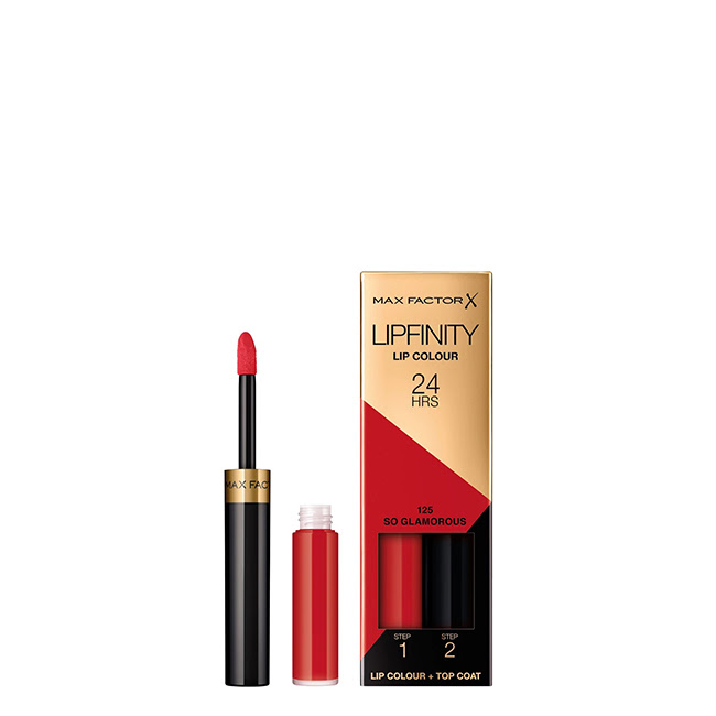 MaxFactorLipfinityClassicLiquidLipstickColor125SoGlamorous2ml Max Factor Lipfinity Classic Batom Líquido 125 So Glamorous 2ml - Image 1