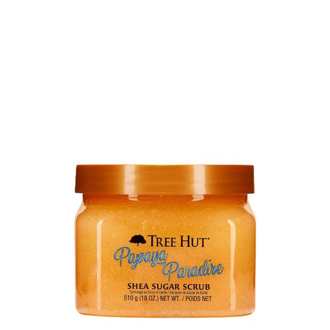 TreeHutPapayaParadiseSheaSugarScrub510g Tree Hut Papaya Paradise Shea Sugar Scrub Exfoliante Corporal 510g - Image 1