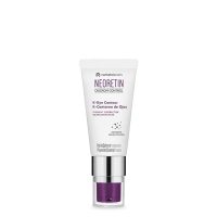 Product  container  of  Neoretin  Discrom  Control  K-Eye  Contour  by  Neoretin,  a  gel  indicated  for  depigmenting  the  eye  contour.