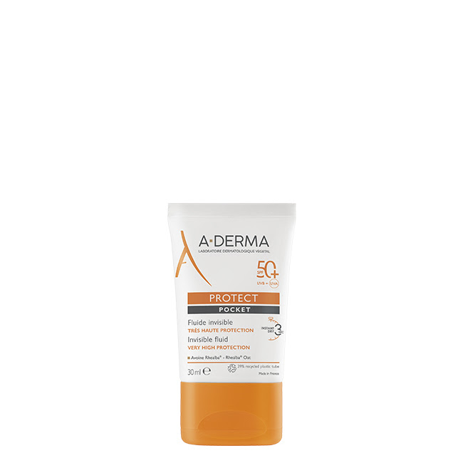 A-DermaProtectPocketSPF50InvisibleFluid30ml A-Derma Protect Pocket SPF50+ Fluido Invisible 30ml - Image 1