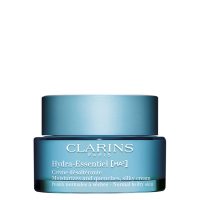 Jar  of  Clarins  Hydra-Essentiel  Silky  Cream  by  Clarins,  a  silky  cream  indicated  for  moisturizing  and  redensifying  dry  to  normal  skin.