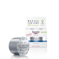 Jar  of  Eucerin  Hyaluron-Filler  x3  Effect  Night  Cream  by  Eucerin,  a  night  cream  indicated  for  cell  regeneration  and  filling  wrinkles.