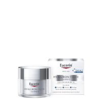 Jar  of  Eucerin  Hyaluron-Filler  x3  Effect  SPF15  Day  Cream  by  Eucerin,  a  day  cream  indicated  for  filling  wrinkles  and  sun  protection.