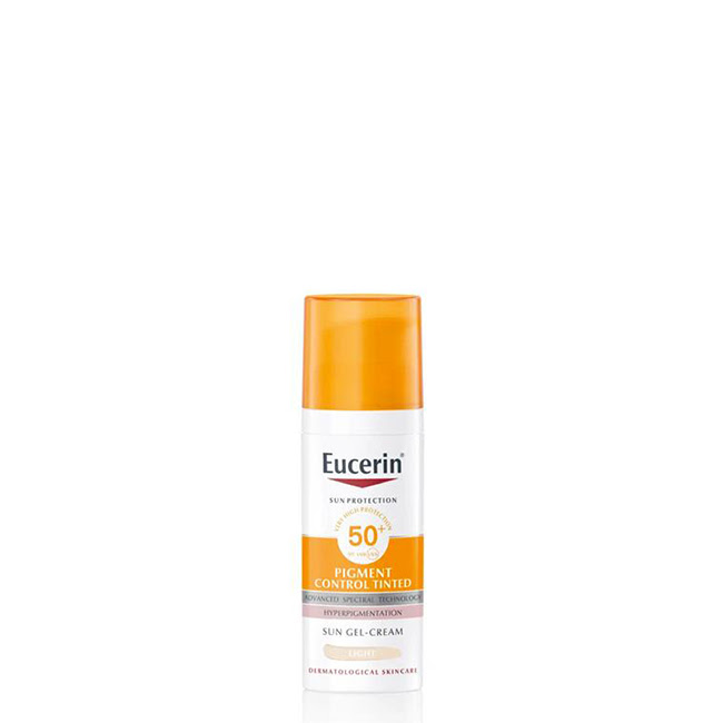 EucerinSunPigmentControlSPF50TintedGelCreamLightTone50ml Eucerin Sun Pigment Control SPF 50+ Gel-Creme com Cor Tom Claro 50ml - Image 1