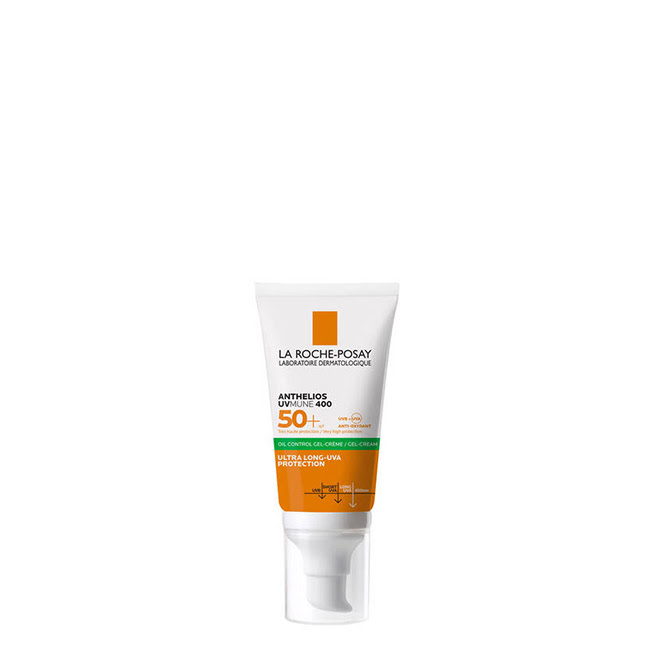 LaRochePosayAntheliosUVMune400OilControlSPF50+GelCream50ml Tube of La Roche Posay Anthelios UVMune 400 Oil Control SPF50