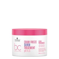 Jar  of  Schwarzkopf  BC  Color  Freeze  Silver  Treatment  by  Schwarzkopf,  a  hair  mask  indicated  for  nourishing  blonde  and  gray  hair.