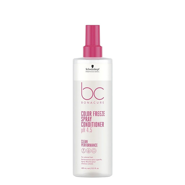 SchwarzkopfBCColorFreezeSprayLeave-inConditioner400ml Spray of Schwarzkopf BC Color Freeze Spray Leave-in Conditioner by Schwarzkopf, a conditioner indicated for detangling colored hair.