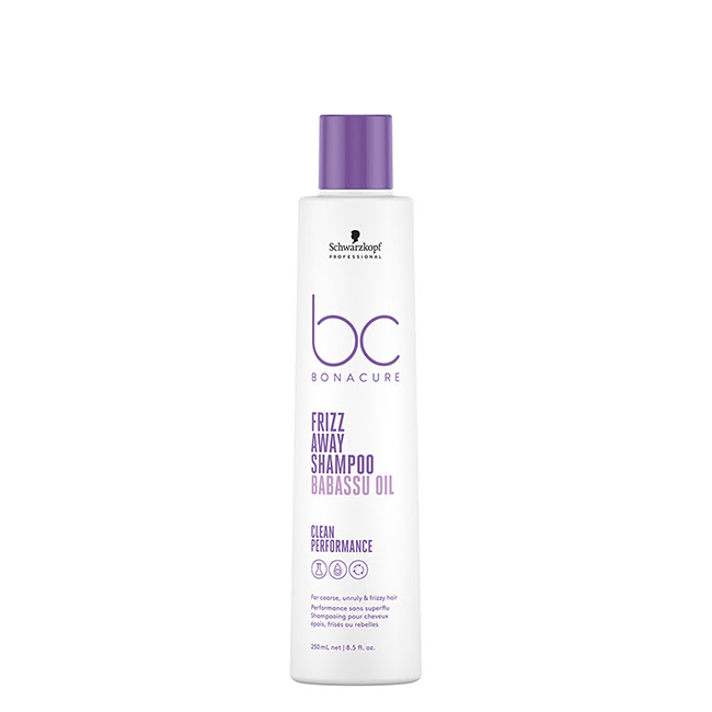 SchwarzkopfBCFrizzAwayShampoo250ml Bottle of Schwarzkopf BC Frizz Away Shampoo by Schwarzkopf, a shampoo indicated for cleansing and controlling frizzy hair.