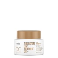 Jar  of  Schwarzkopf  BC  Time  Restore  Clay  Treatment  by  Schwarzkopf,  a  clay  mask  indicated  for  brittle  and  mature  hair.