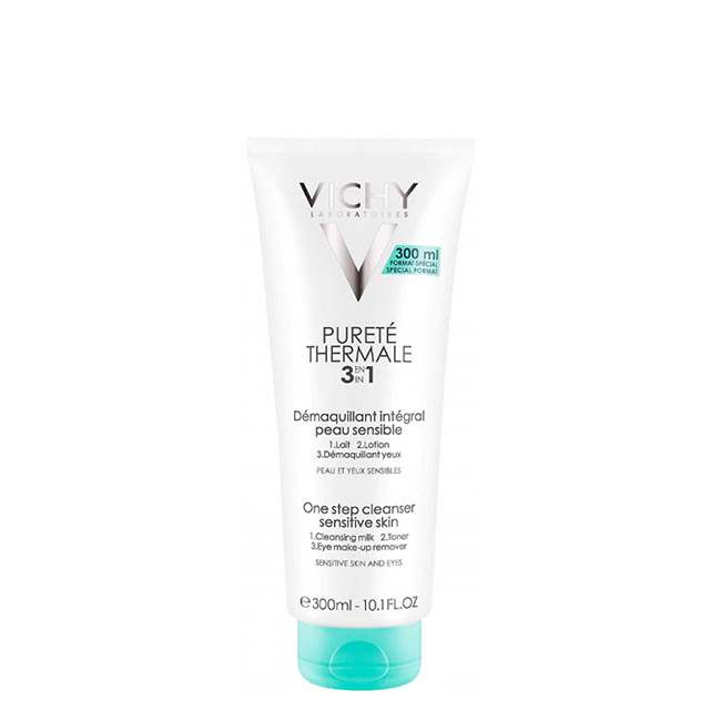 VichyPureteThermale3in1OneStepCleanser300ml Vichy Pureté Thermale 3 em 1 Cuidado Limpeza Facial 300ml - Image 1