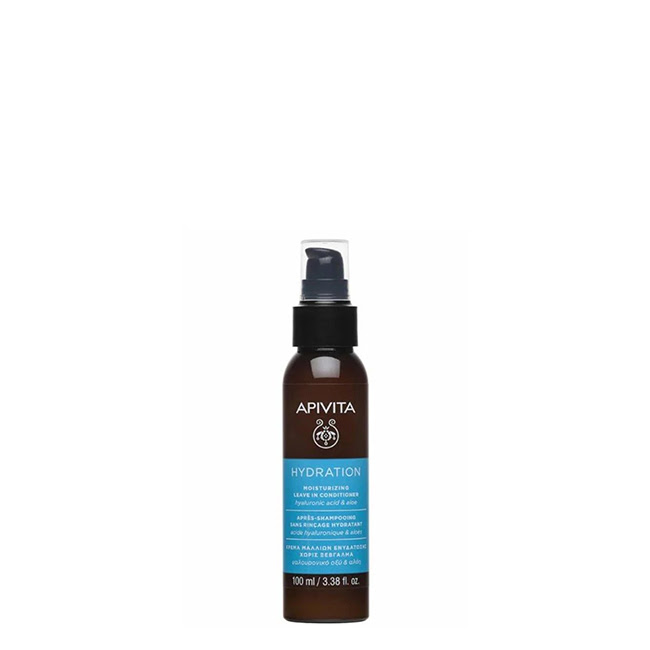 ApivitaHydrationMoisturizingLeave-InConditioner100ml Bottle of Apivita Hyaluronic Hydra Leave-In Conditioner by Apivita, a leave-in conditioner indicated for hair hydration and frizz control.