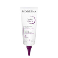 Tube  of  Bioderma  Cicabio  Ultra-Repairing  Soothing  Cream  by  Bioderma,  a  cream  indicated  for  repairing  fragile  and  irritated  skin.