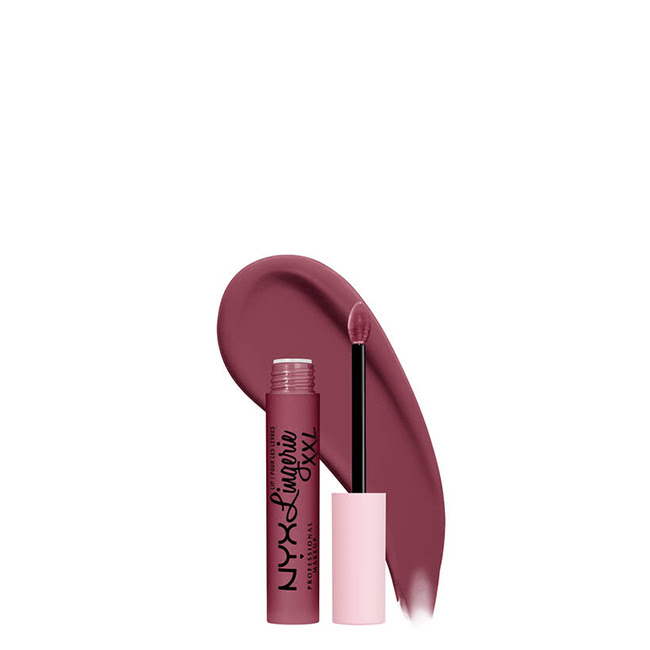 NYXLingerieXXLMatteLiquidLipstickColor14BustEd4ml NYX Lingerie XXL Matte Liquid Lipstick Color 14 Bust Ed 4ml