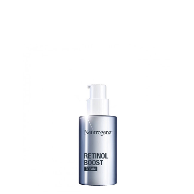 NeutrogenaRetinolBoostCream50ml Jar of Neutrogena Retinol Boost Cream by Neutrogena, a moisturizing cream indicated for fighting visible signs of aging.
