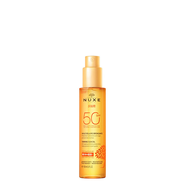 NuxeSunTanningOilSPF50FaceandBody150ml Nuxe Sun Tanning Oil SPF50 Face and Body 150ml