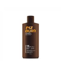Bottle  of  Piz  Buin  Allergy  Sun  Sensitive  Skin  Lotion  SPF15  by  Piz  Buin,  a  sun  lotion  indicated  for  sun-sensitive  skin.