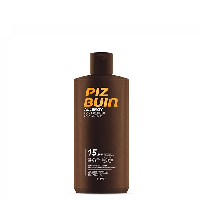 PizBuinAllergySunSensitiveSkinLotionSPF15200ml Piz Buin Allergy SPF15 Loción Piel Sensible 200ml - Image 1