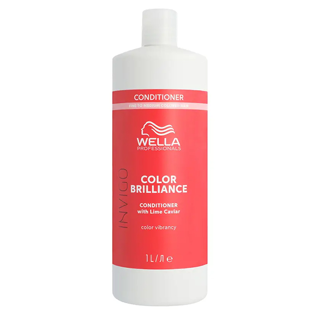 Wella Professionals Invigo Color Brilliance Conditioner Fine Hair 1000ml Bottle of Invigo Color Brilliance Conditioner by Wella Professionals, a conditioner indicated for fine colored hair care.