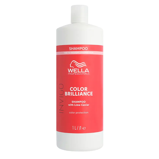 Wella Professionals Invigo Color Brilliance Shampoo Fine Hair 1000ml Bottle of Wella Professionals Invigo Color Brilliance Shampoo Fine Hair by Wella Professionals, a shampoo indicated for color care.