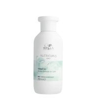 Bottle  of  Nutricurls  Curls  Shampoo  by  Wella  Professionals,  a  micellar  shampoo  indicated  for  cleansing  and  defining  curls.