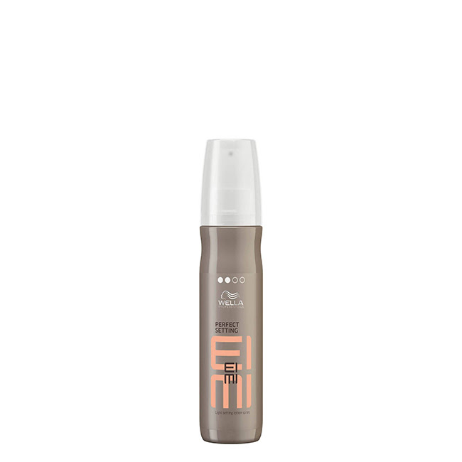 WellaProfessionalsEIMIPerfectSettingLotionSpray150ml Spray of EIMI Perfect Setting Lotion Spray by Wella Professionals, a styling lotion indicated for volume and smoothness.