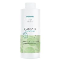 Bottle  of  Elements  Calming  Shampoo  by  Wella  Professionals,  a  natural  shampoo  indicated  for  moisturizing  dry  scalp.