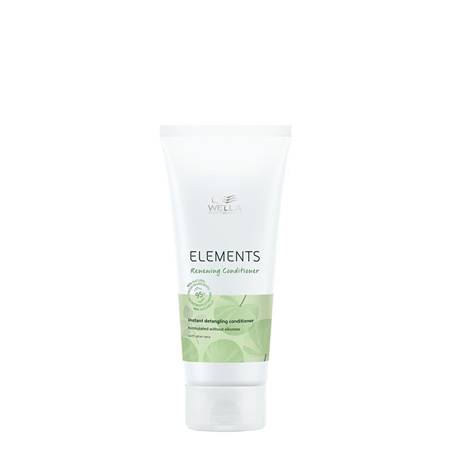 WellaProfessionalsElementsRenewingConditioner200ml Bottle of Elements Renewing Conditioner by Wella Professionals, a natural conditioner indicated for detangling and frizz.